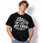 Pit Crew Racing Checkered Flags Motorsport Men's Graphic T-Shirt