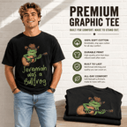Jeremiah Was a Bullfrog Funny Frog Guitar Graphic T-Shirt for Men