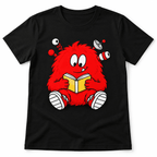 Cute Red Monster Reading Book Science Geek Men's Graphic T-Shirt