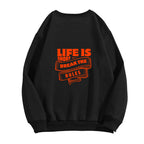Round neck hot stamping hoodie - back 280g