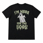 I'm Here for the Boos Funny Ghost Halloween Spooky Graphic Men's T-Shirt