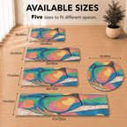 Abstract Women Body Art Rug – Modern Pop Art Floor Carpet – Vibrant and Funky Artistic Rug for Living Room,  Bathroom Mat Colorful Area Rug