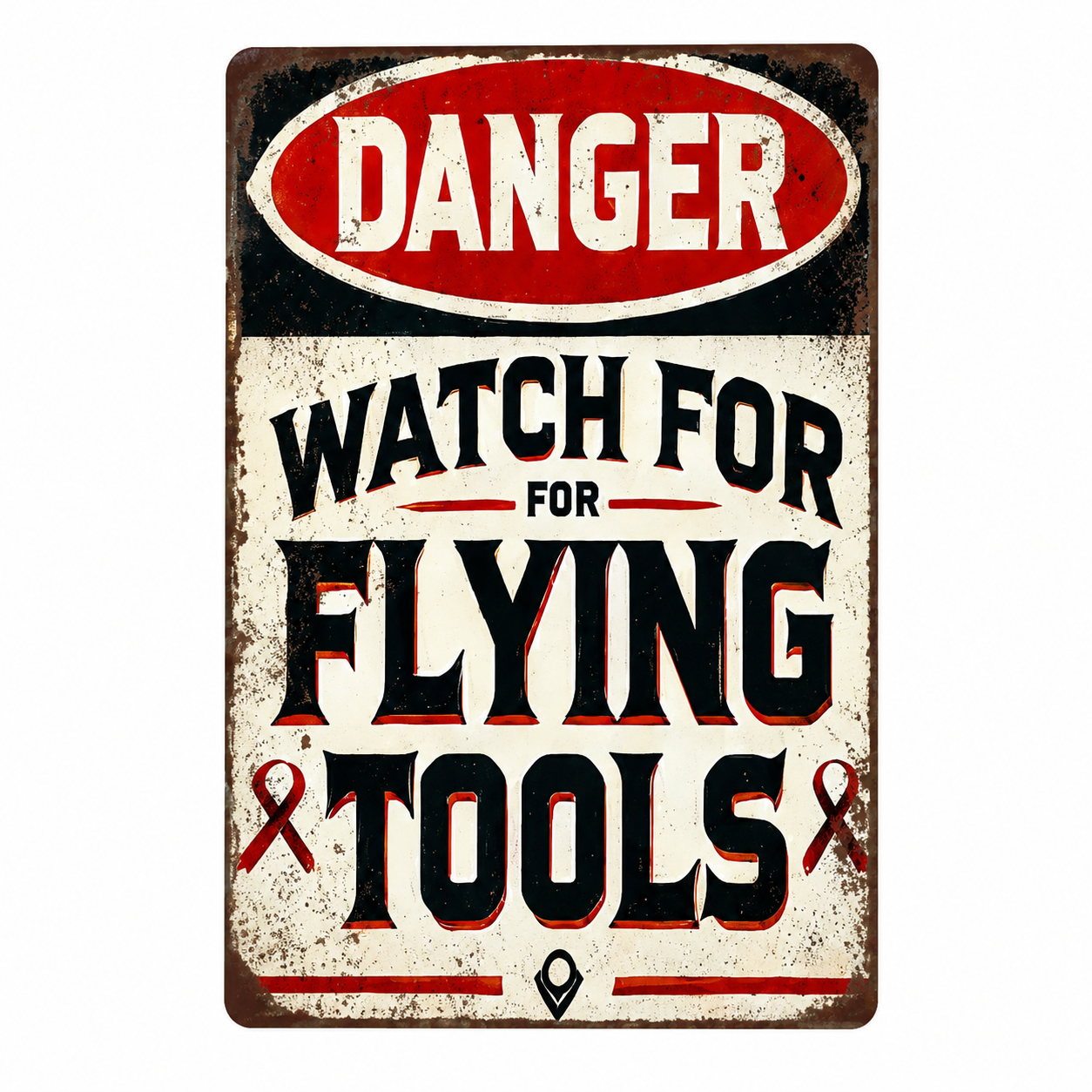 Retro Mechanic Tin Sign Sarcastic Adult Warning Humor Workshop Garage Wall Art