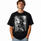 Vintage Samurai Graphic T-Shirt Urban Streetwear Japanese Warrior Tee