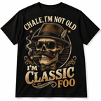 Classic Not Old Funny Skull Cigar Vintage Men's Graphic T-Shirt