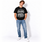 Not Ashamed of the Gospel Romans 1:16 Christian Men's Graphic T-Shirt