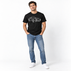 Classic Sports Car Outline Vintage Auto Men's Graphic T-Shirt