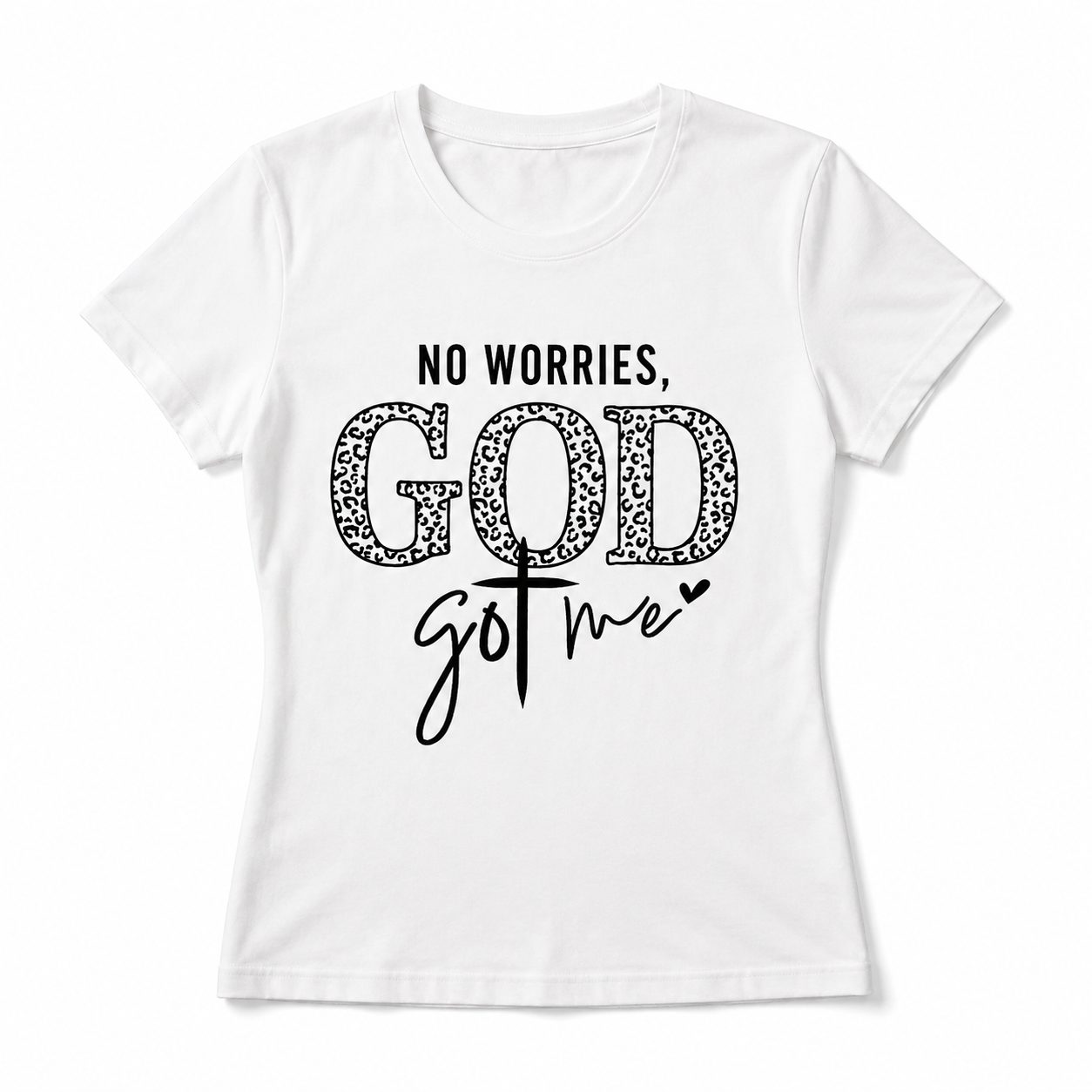 Women God Got Me Faith Graphic T-Shirt Casual Crew Neck Summer Tee Top