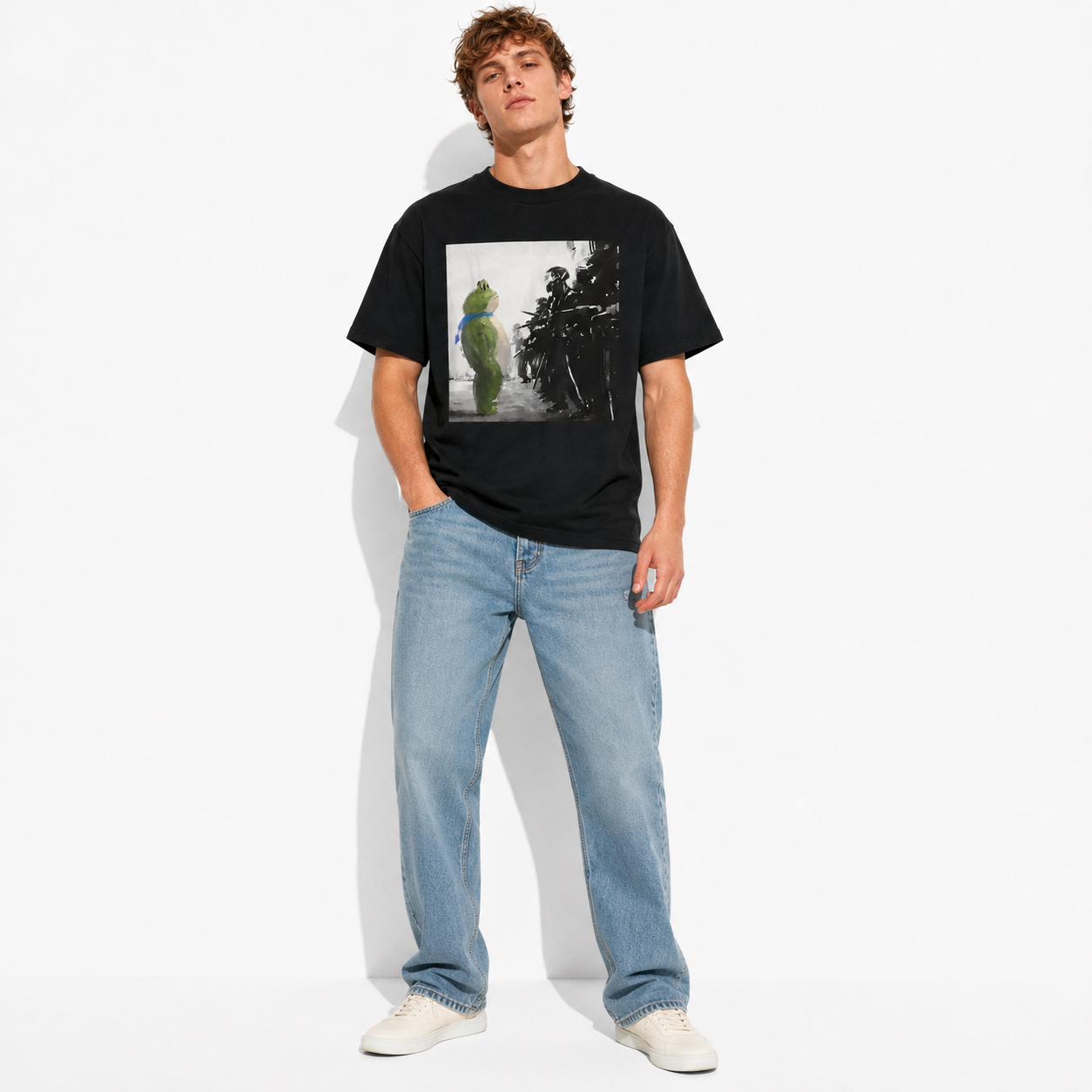 Funny Portland Frog Meme Retro Vintage Graphic T-Shirt for Men