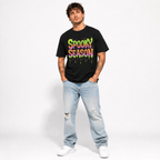 Spooky Season Neon Drip Retro Halloween Bat Graphic Men's T-Shirt