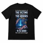9/11 Never Forget Patriotic Eagle Memorial Tribute Men's T-Shirt