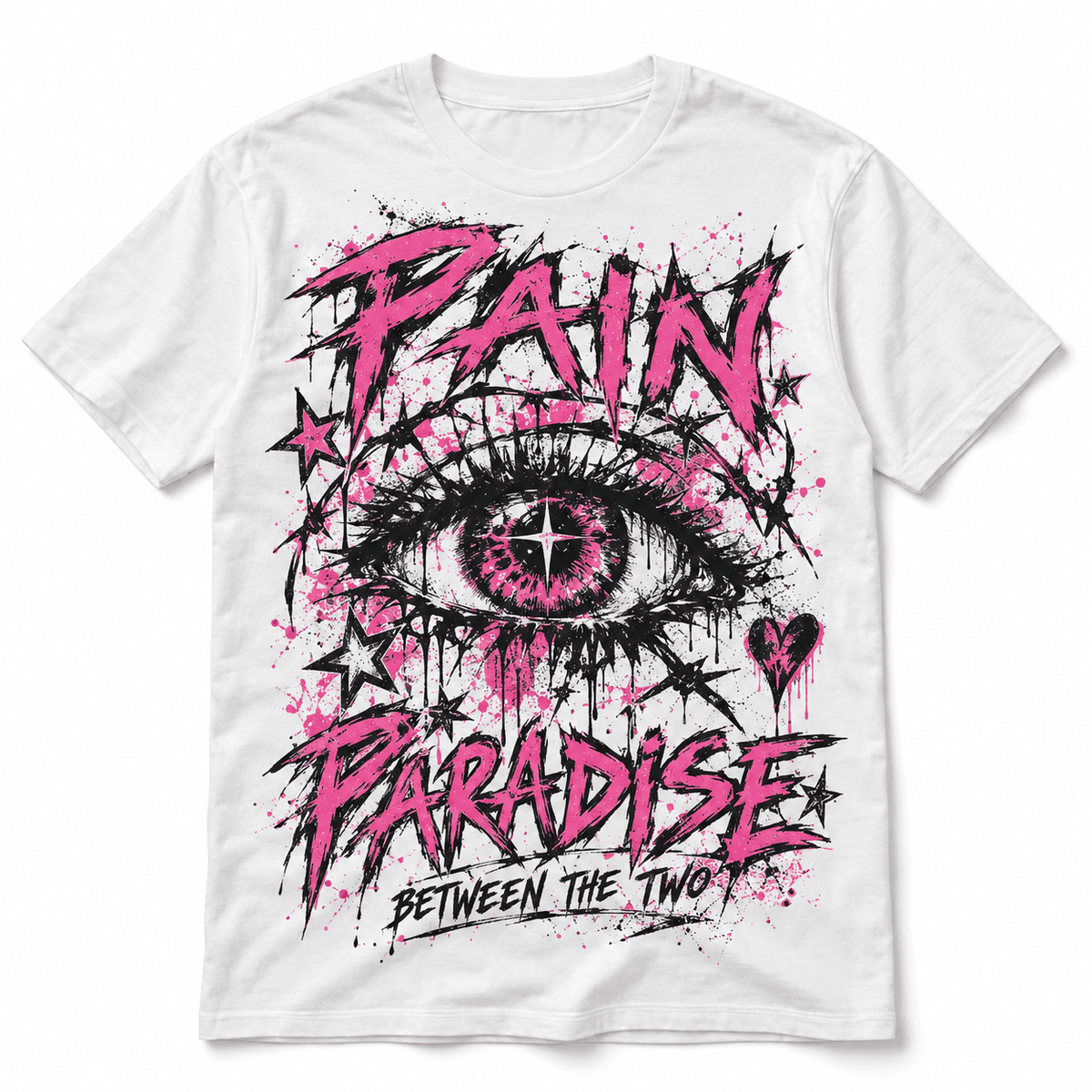 Pain Paradise Pink Eye Punk Street Art Men's Graphic T-Shirt