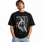 Funny Disobey Raccoon Trash Panda Meme Graphic T-Shirt for Men