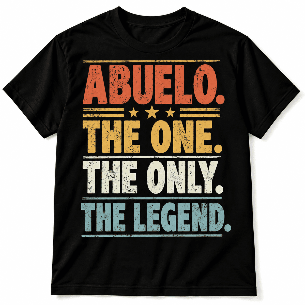 Abuelo The One The Only The Legend Vintage Grandpa Men's Graphic T-Shirt