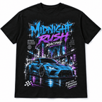 Midnight Rush Racing JDM Night City Car Men's Graphic T-Shirt