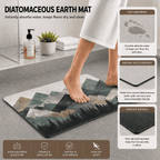 Low Poly Mountain Floor Mat for Entryway Quick Dry Non Slip Super Absorbent
