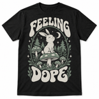 Feeling Dope Retro Rabbit Mushroom Forest Men's Graphic T-Shirt