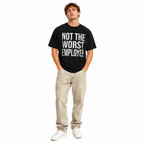 Funny Not The Worst Employee Graphic Tee Vintage Shirt for Men