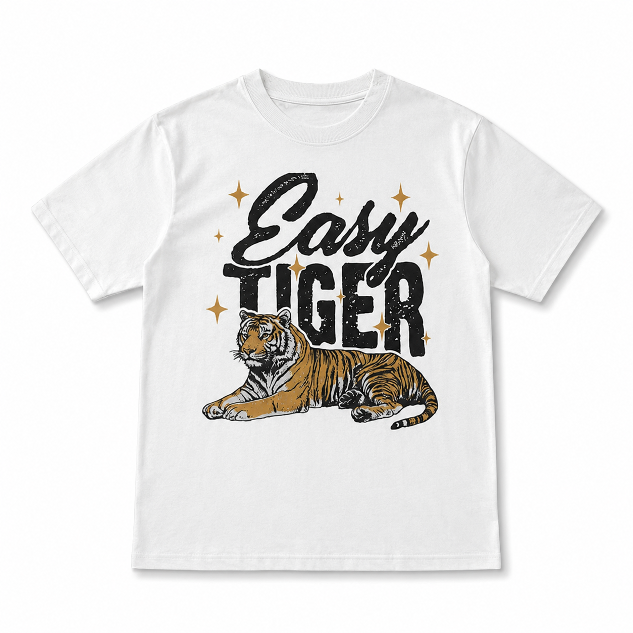 Easy Tiger Funny Vintage Tiger Graphic Men's T-Shirt