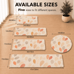 Boho Fall Leaves Entryway Mat Quick Dry Super Absorbent Non Slip Autumn Decor