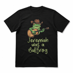 Jeremiah Was a Bullfrog Funny Frog Guitar Graphic T-Shirt for Men