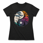 Women Yin Yang Tree Of Life Graphic T-Shirt Spiritual Casual Crew Neck Tee Top