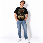 Classic Not Old Funny Skull Cigar Vintage Men's Graphic T-Shirt