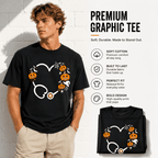 Halloween Nurse Stethoscope Pumpkin Heart Medical Graphic Men's T-Shirt