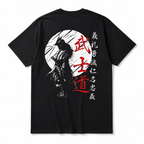 Samurai Graphic Print T Shirt Japanese Warrior Emo Grunge Streetwear Tee