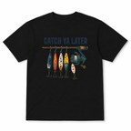 Men's Catch Ya Later Fishing T-Shirt Funny Angler Graphic Tee Outdoor Casual