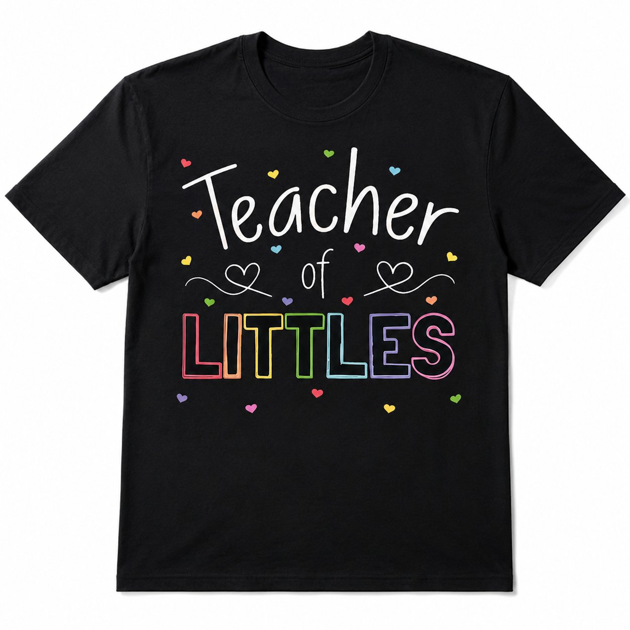 Teacher of Littles Graphic T-Shirt Colorful Preschool Tee for Men