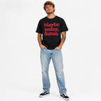 Maybe Today Satan Funny Dark Humor Gothic Halloween Graphic Men's T-Shirt