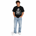 Never Better Skeleton Coffee Graphic T-Shirt Gothic Funny Halloween Tee