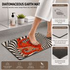 Black and White Optical Illusıon Red Octopus Unique Design Non-Slip Livingroom Carpet, Psychedelic Bedroom Rug, Moder Bathroom Decoration
