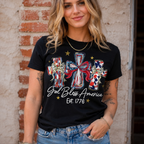 USA 250 Years of Graphic Casual Round-Neck Sweater Soft Graphic Womens Tee