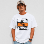 Palm Tree Graphic T-Shirt Tropical Beach Summer Vacation Casual Tee