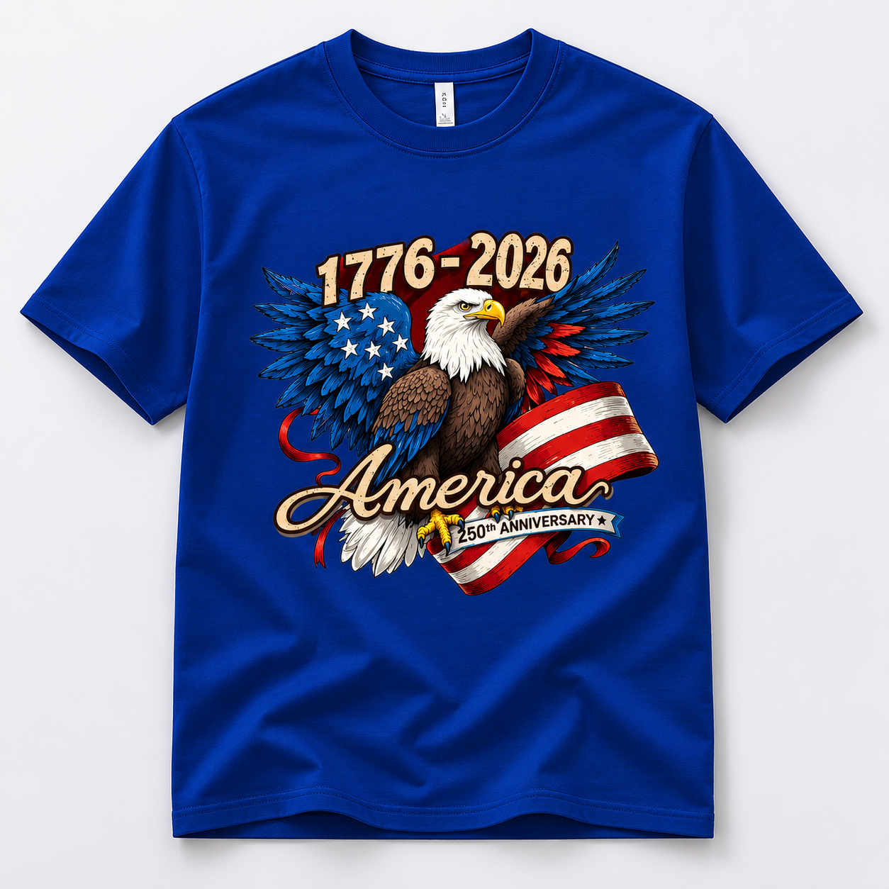 USA 250th Anniversary T Shirt 1776 2026 Eagle Patriotic Graphic Casual Tee