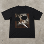 Funny Smoking Cat Meme T-Shirt - Featuring a Smoking Tabby Cat Design