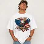 USA 250th Anniversary T Shirt 1776 2026 Eagle Patriotic Graphic Casual Tee