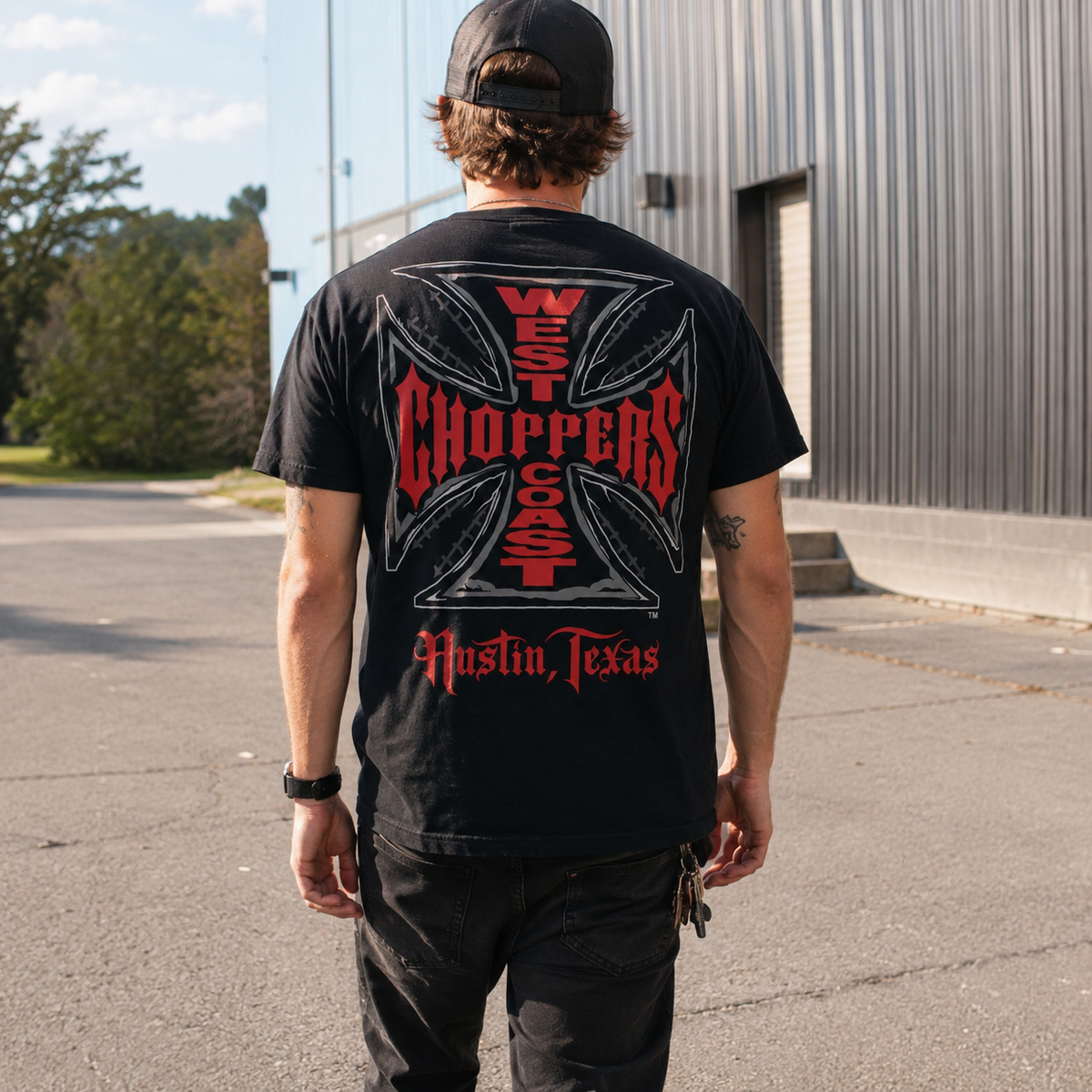 Men'S Trendy T-Shirt Featuring a Unique West Coast Choppers Letter Print shirt