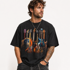 Electric Guitar Collection T-Shirt Rock Music Guitar Player Graphic Tee