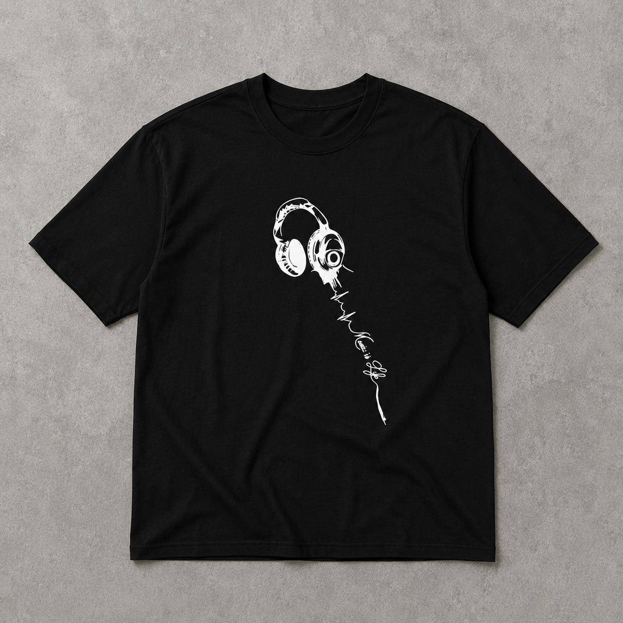 Colorful Dripping Headphones DJ Music Lover Graphic T-Shirt Streetwear Tee