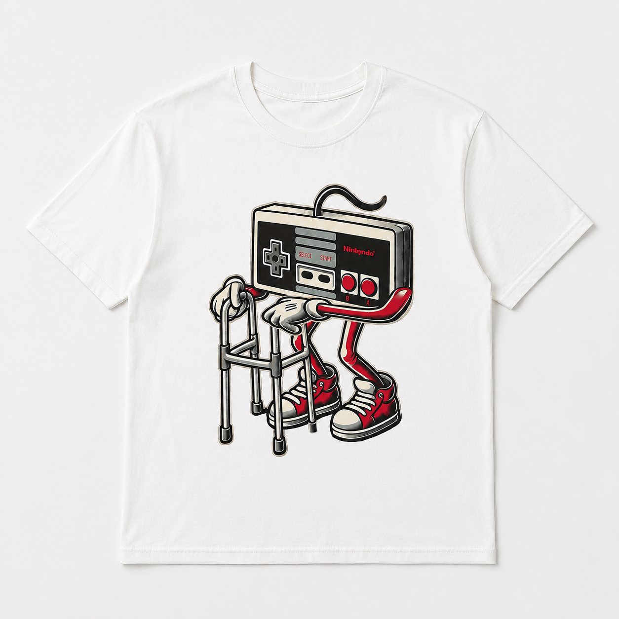 Short Sleeve Men's Fashion Street Style Casual Trendy Graphic T-Shirt with Retro