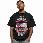 This Is America If You Dont Like It Leave T Shirt Retro Patriotic Graphic Tee