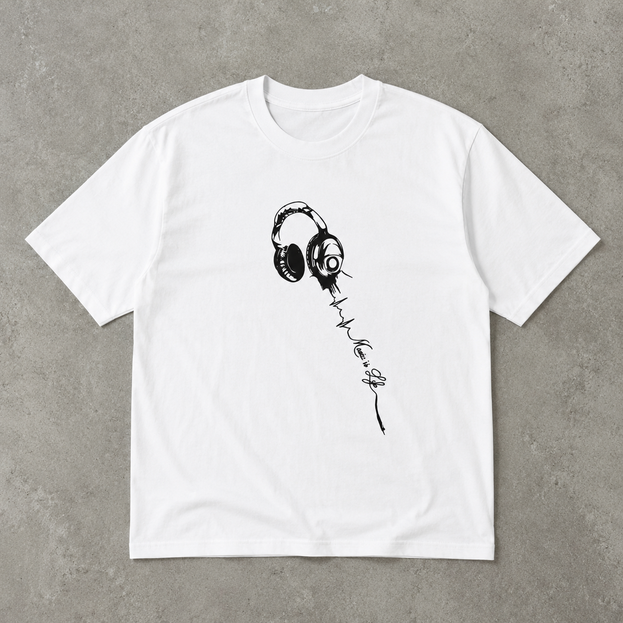 Colorful Dripping Headphones DJ Music Lover Graphic T-Shirt Streetwear Tee