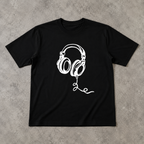 Colorful Dripping Headphones DJ Music Lover Graphic T-Shirt Streetwear Tee