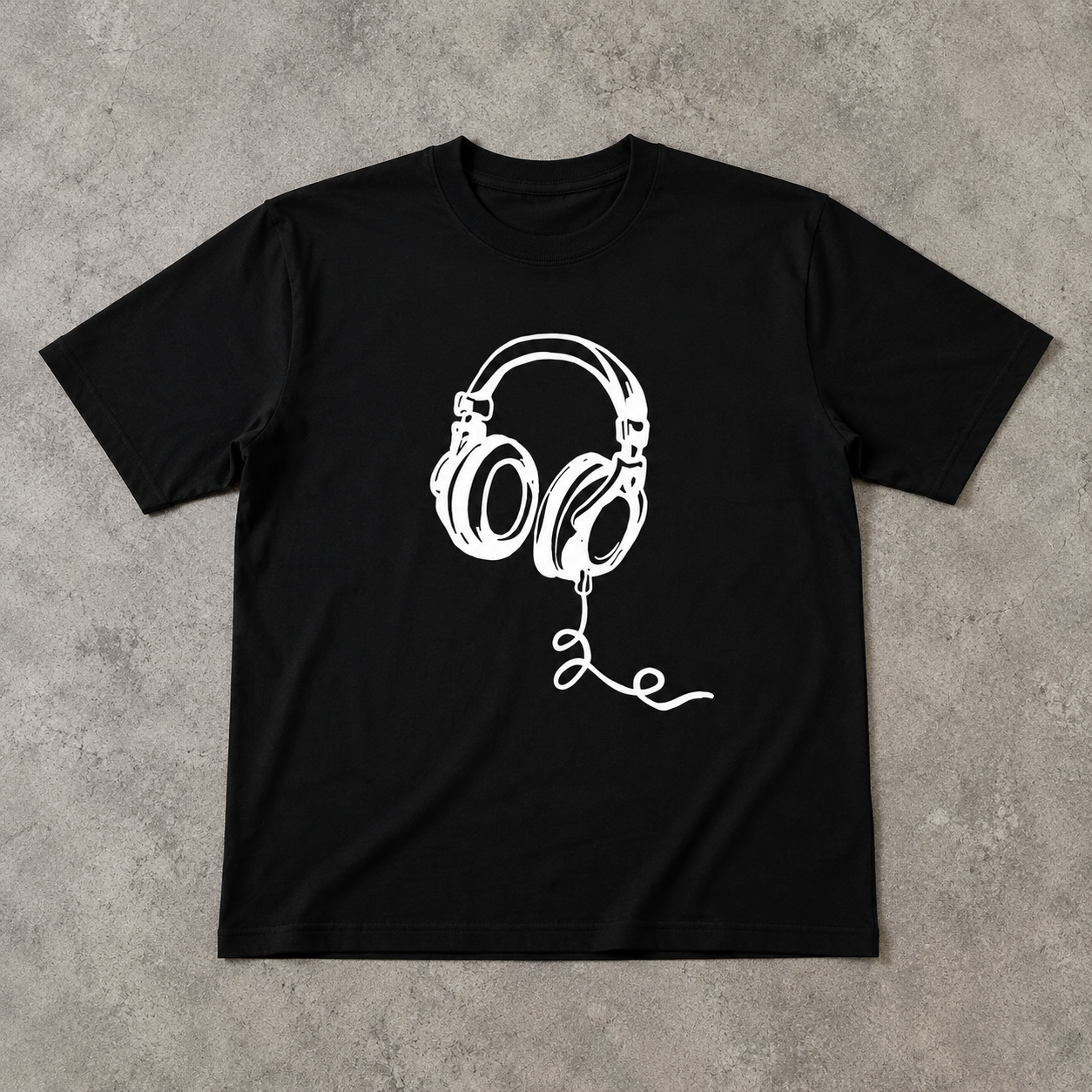 Colorful Dripping Headphones DJ Music Lover Graphic T-Shirt Streetwear Tee