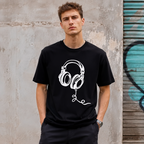 Colorful Dripping Headphones DJ Music Lover Graphic T-Shirt Streetwear Tee