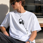 Colorful Dripping Headphones DJ Music Lover Graphic T-Shirt Streetwear Tee