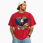 USA 250th Anniversary T Shirt 1776 2026 Eagle Patriotic Graphic Casual Tee